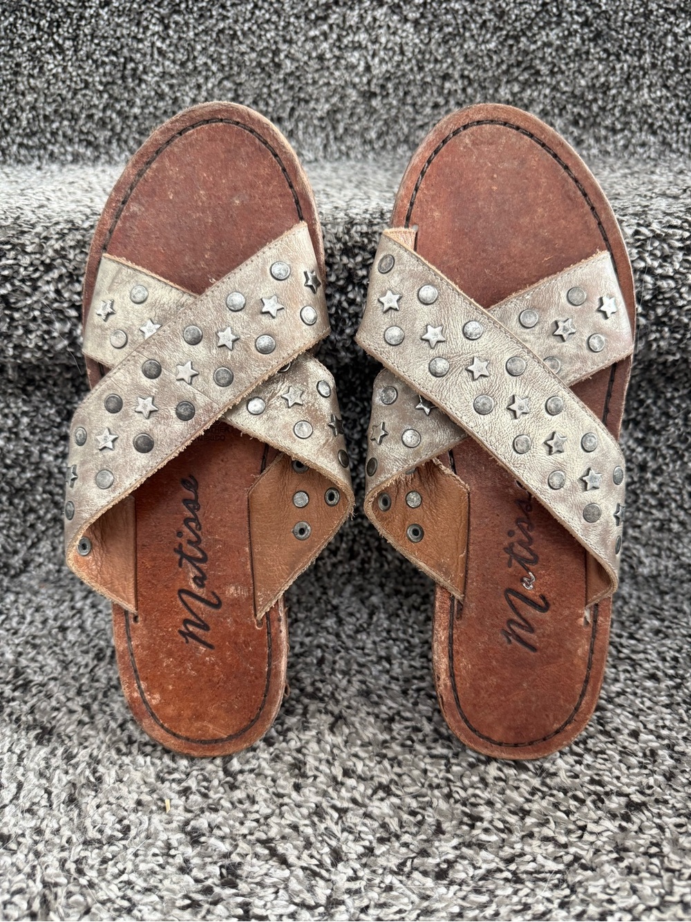 Women’s Matisse Boho Distressed Leather Studded  Sandals